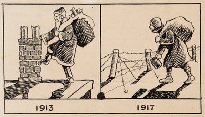 Father Christmas 1913 and 1917 by H. Miller