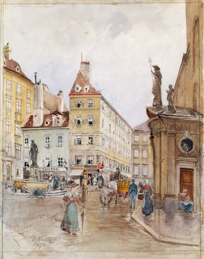 The Franciscan Square in Vienna by H. Winter