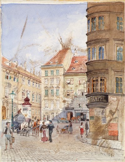 The Judenplatz in Vienna by H. Winter