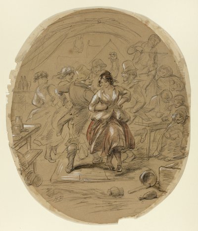 Irish Dance by Hablot Knight Browne