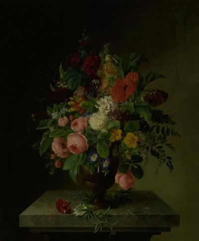 A Vase with Flowers by Hanne Hellesen