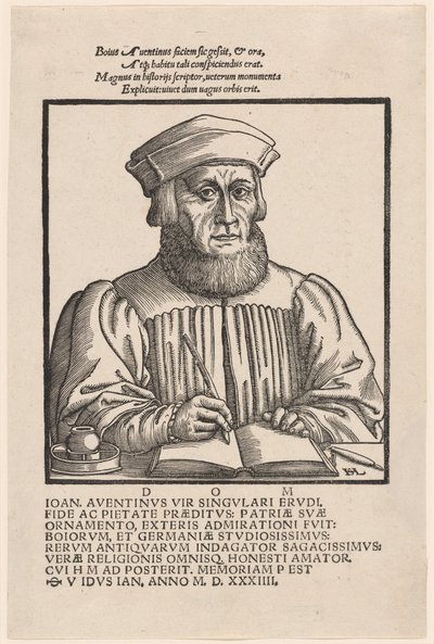 Johann Aventinus (Johann Turmair) by Hanns Lautensack