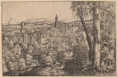 View of Steyr on Enns by Hanns Lautensack