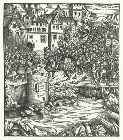 Archduke Maximilian of Austria entering Utrecht by Hans (after) Burgkmair