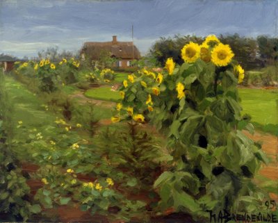 Sunflower Bloom by Hans Andersen Brendekilde