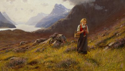 Knitting Dairymaid by Hans Andreas Dahl