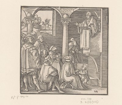 Martin Luther Preaching in a Church by Hans Brosamer