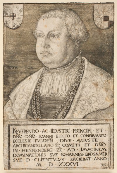 Portrait of Johann von Henneberg by Hans Brosamer