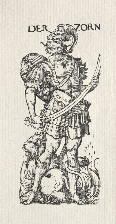 The Seven Vices: Wrath by Hans Burgkmair