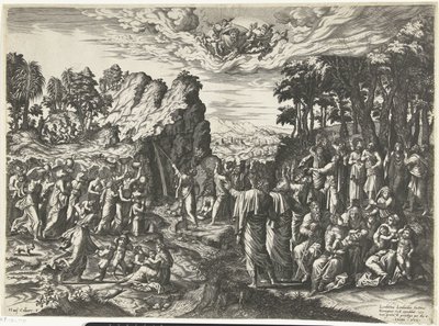 Moses Strikes Water from the Rock by Hans Collaert (I)