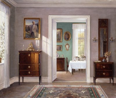 The Green Dining Room by Hans Hilsoe