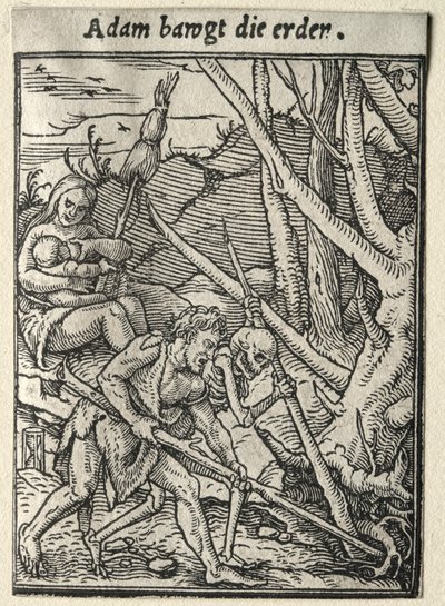 Dance of Death: Adam Tilling the Ground by Hans Holbein