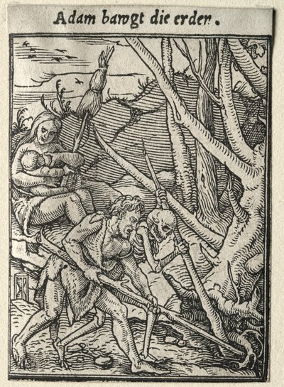 Dance of Death: Adam Tilling the Ground by Hans Holbein