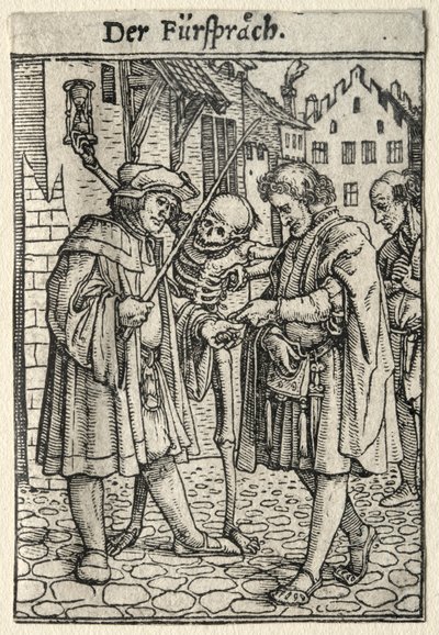 Dance of Death: The Advocate by Hans Holbein