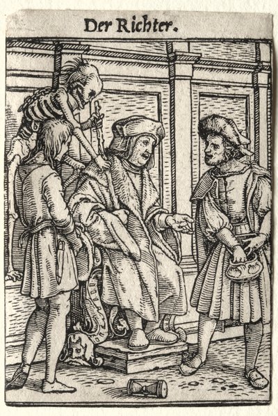 Dance of Death: The Judge by Hans Holbein