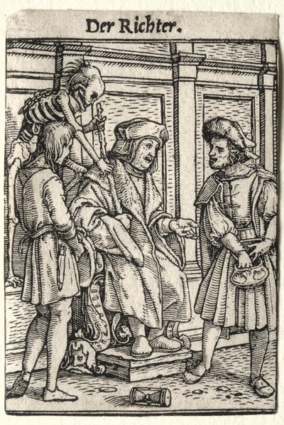 Dance of Death: The Judge by Hans Holbein