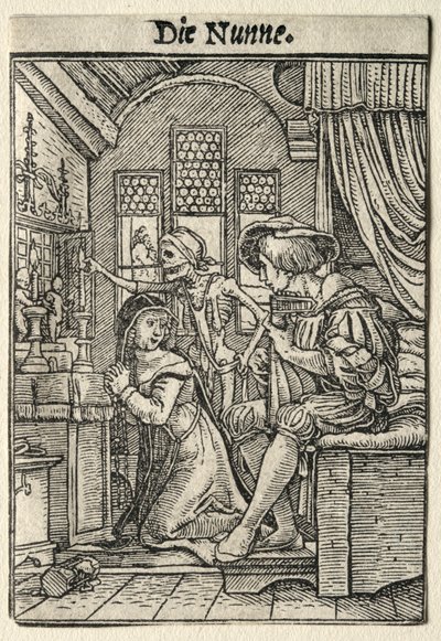 Dance of Death: The Nun by Hans Holbein