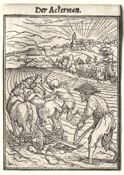 Dance of Death: The Ploughman by Hans Holbein