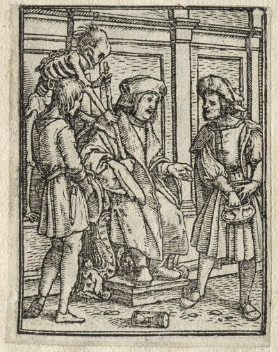The Dance of Death: The Judge by Hans Holbein