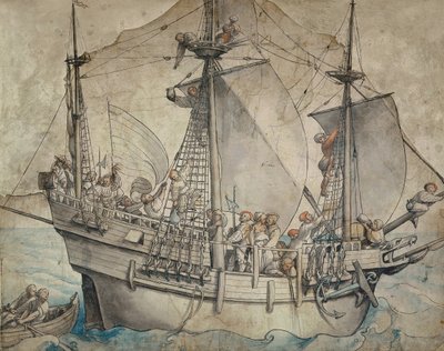 Ship with Armed Men by Hans Holbein der Jüngere