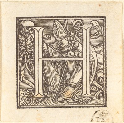 Letter H by Hans Holbein der Jüngere