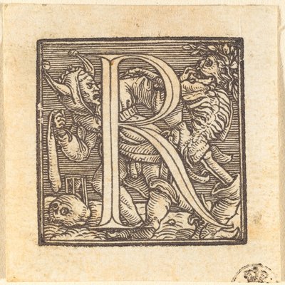 Letter R by Hans Holbein der Jüngere