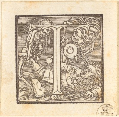Letter T by Hans Holbein der Jüngere