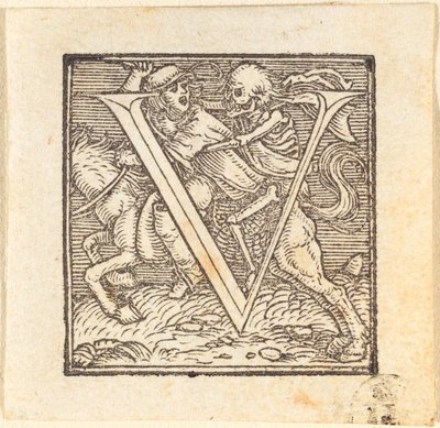 Letter V by Hans Holbein der Jüngere