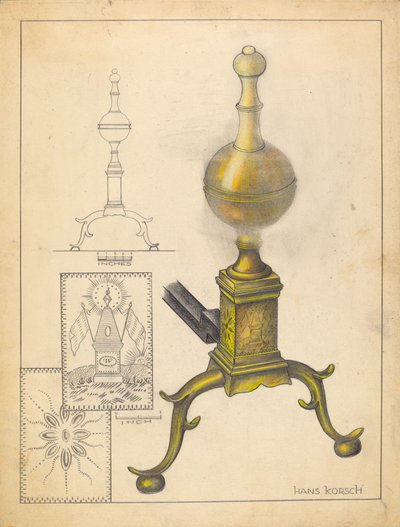 Andiron by Hans Korsch
