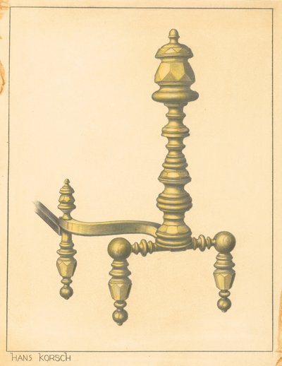 Andiron by Hans Korsch