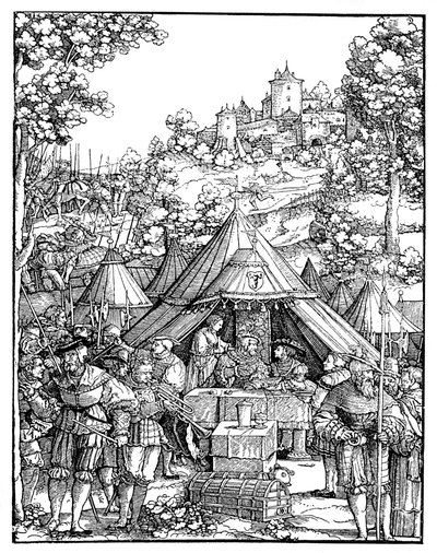 Charles V in a Military Camp by Hans Leonard Schaufelein