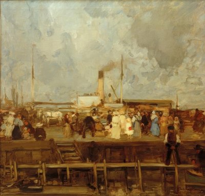 Arrival of the Steamer by Hans Looschen