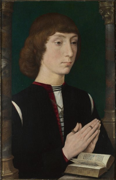A Young Man at Prayer by Hans Memling
