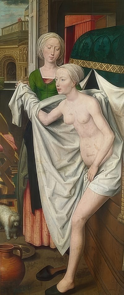 Bathsheba at Her Bath. Around 1485 by Hans Memling