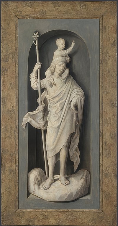 Saint Christopher. Around 1478 by Hans Memling