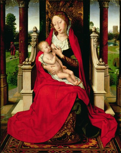 Madonna and Child Enthroned, c.1492-94 by Hans Memling