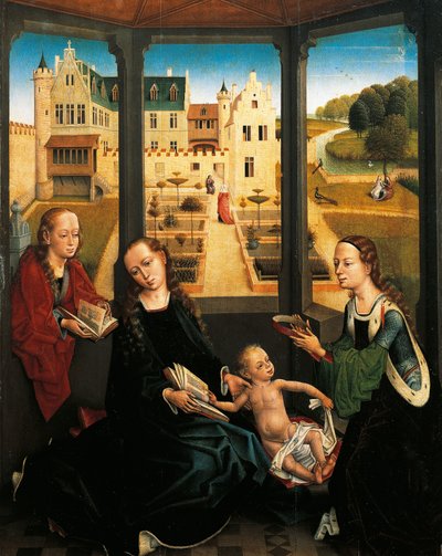 Madonna and Child in a Garden by Hans Memling