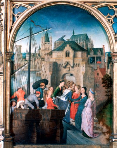 St Ursula Shrine, Arrival in Cologne, 1489 by Hans Memling