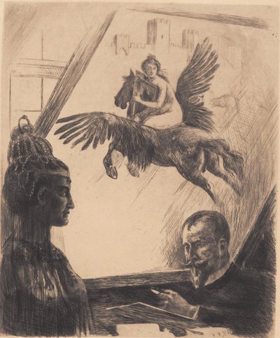 Allegorical Self-Portrait by Hans Nikolaj Hansen