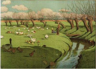 Goose Meadow by Hans Richard von Volkmann
