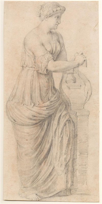 Woman Playing a Lyre by Hans Rottenhammer