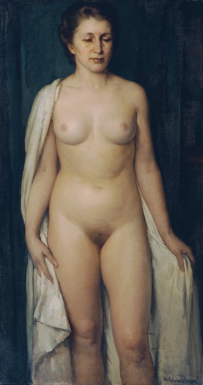 Standing Female Nude by Hans Schachinger