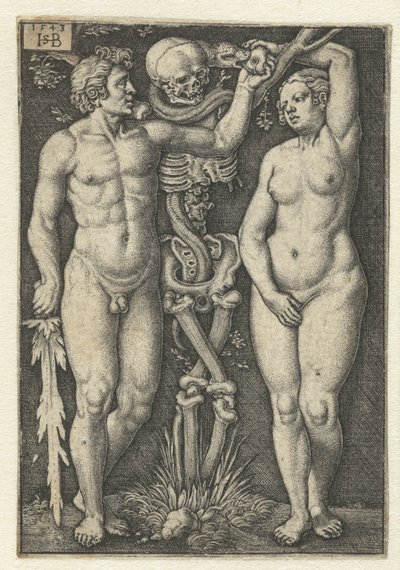 Adam and Eve and Death by Hans Sebald Beham