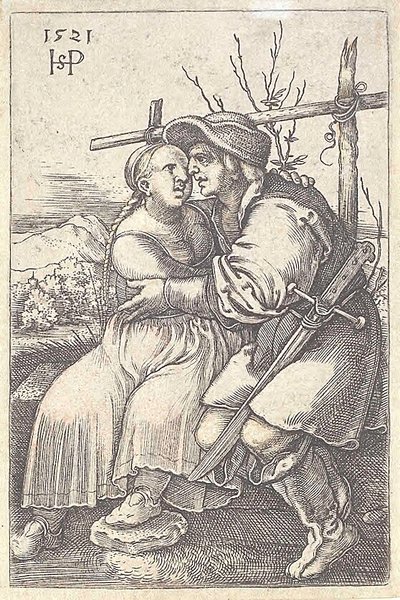 Farmer and His Mistress by Hans Sebald Beham