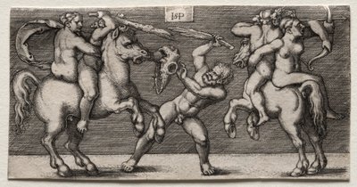 Combat of Three Men by Hans Sebald Beham