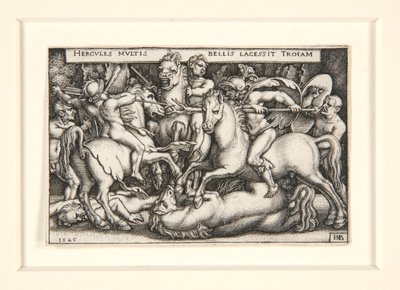 Hercules Defeating the Trojans by Hans Sebald Beham