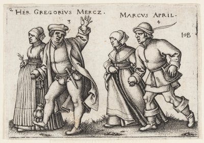 March and April by Hans Sebald Beham