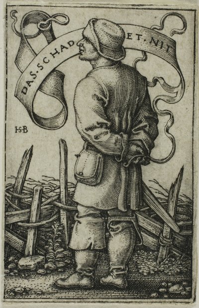 The Weather Peasant (Das Schadet Nit) by Hans Sebald Beham