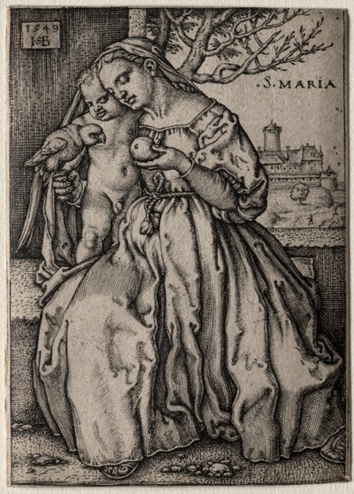 Virgin with the Parrot by Hans Sebald Beham