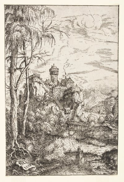 Landscape with Castle and Bridge by Hans Sebald Lautensack